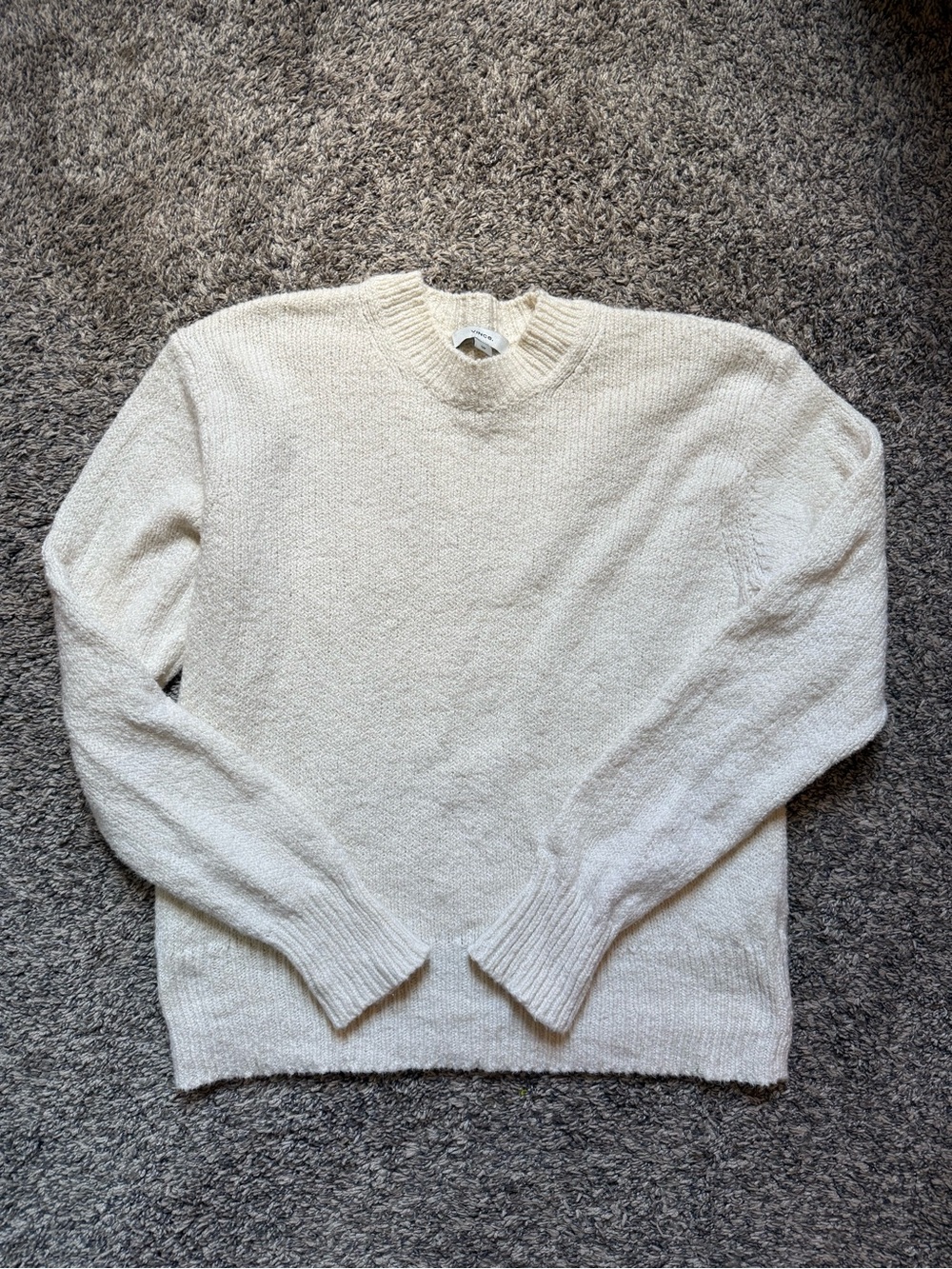 Vince White/Cream Crewneck Sweater